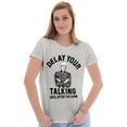 thumbnail image 3 of Delay Talking Until After Game Sports Womens Slim Fit Graphic Tee Brisco Brands X, 3 of 5