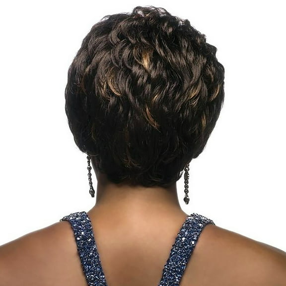 Fashionable European and American women's short curled wig headgear