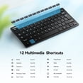 thumbnail image 4 of TECKNET BASICS 2.4G Wireless Keyboard - Mini Compact Keyboard with Media Hotkeys, 12-Month Battery Life, Compatible with PC, Desktop, Laptop, Smart TV - Black, 4 of 7