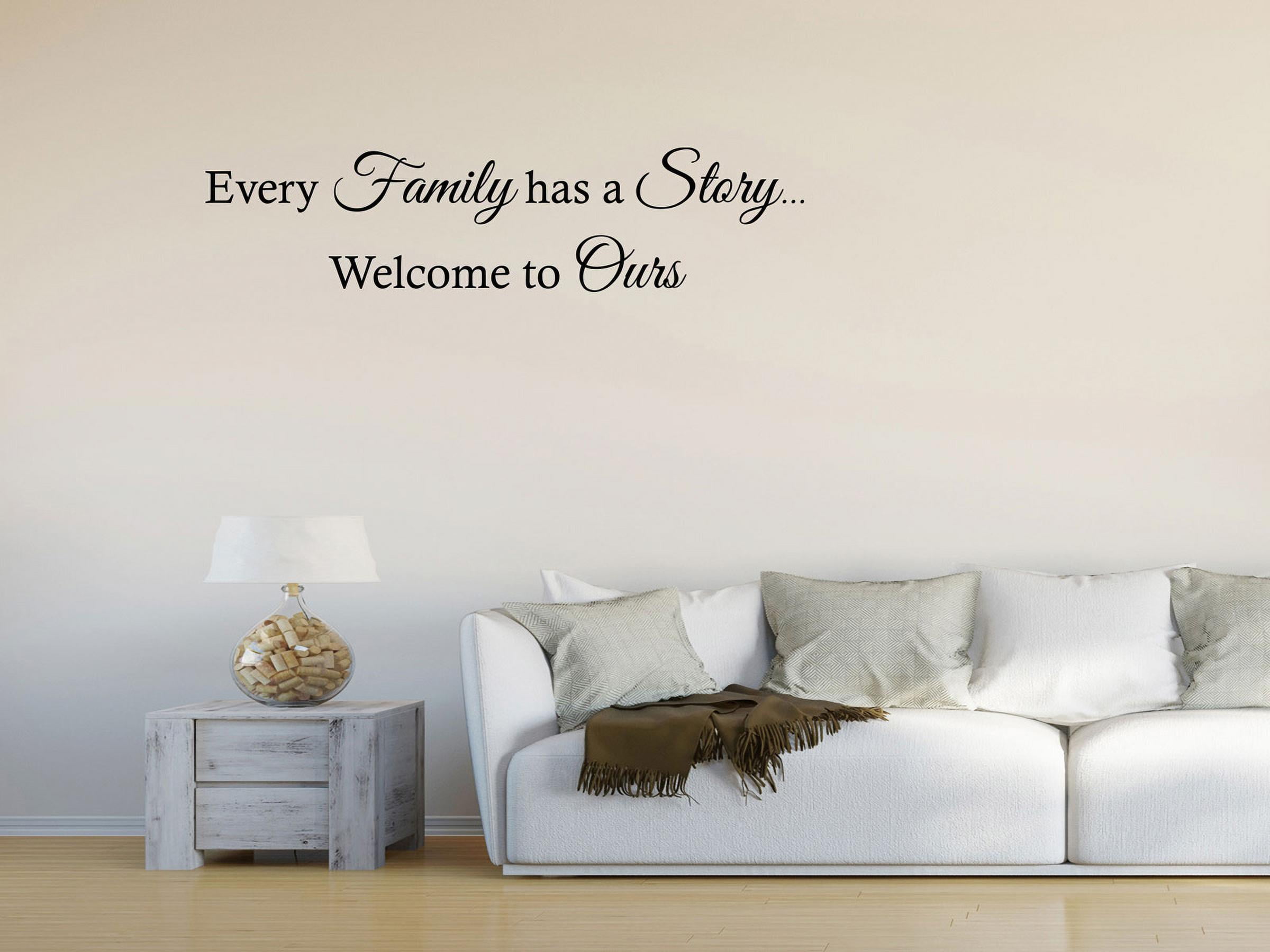 Every family has a story inspirational quote Wall Decal Sticker kitchen vinyl 78
