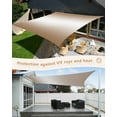 thumbnail image 4 of Sun Shade Sail 14x18Ft Ombre Abstract Gradient Cappuccino and White Uv Block Sunshade Canopy Outdoor Shade Cover Rectangle Shade Cloth For Patio Garden Yard Deck Pergola, 4 of 6