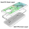 thumbnail image 3 of Moto G Power 2021 Phone Case, Rosebono Hybrid Bling Glitter Sparkle Epoxy Graphic Marble Colorful Silicone Skin Cover Armor Case for Moto G Power 2021 (Green Barble), 3 of 6