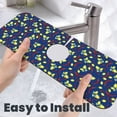 thumbnail image 6 of Logiee Lemons And Chili Print Kitchen Sink Splash Guard Faucet Mat for Splash Guard Behind Faucet Drip Catcher for Kitchen,Bathroom,Sink Mat,Dish Drying Mat,Bathroom-15" X 5.5", 6 of 7
