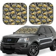 thumbnail image 2 of Uemuo Excavator At Work Printed 2 PCS Car Windshield Sun Shade, Auto Sun Heat and UV Rays Blocker, Foldable Automotive Front Window Sunshade Protector, 2 of 7
