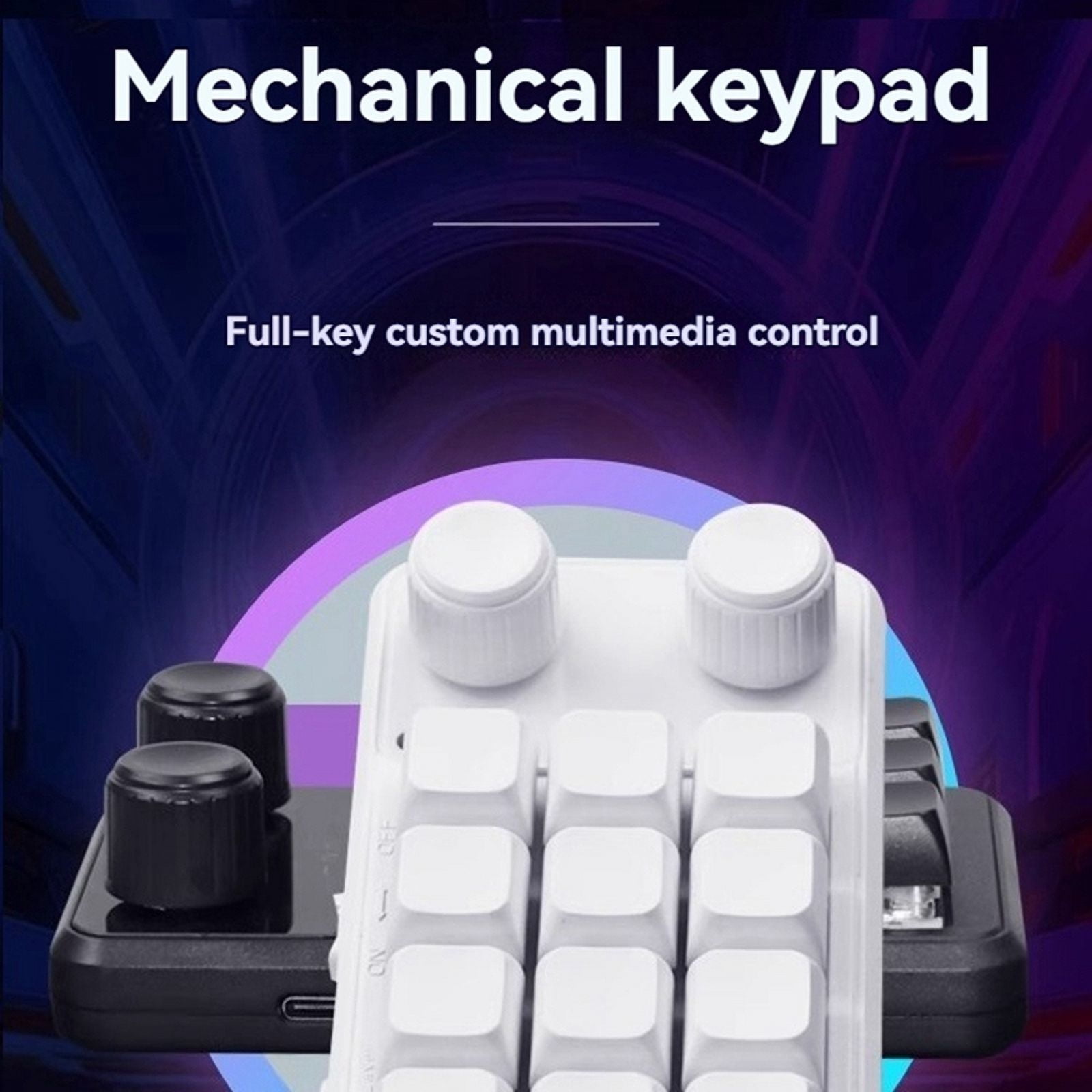 Programming Macro Custom Wired Keyboard RGB 12 Key Copy Paste Button Mini Gaming Keypad Hotswap Macropad White
