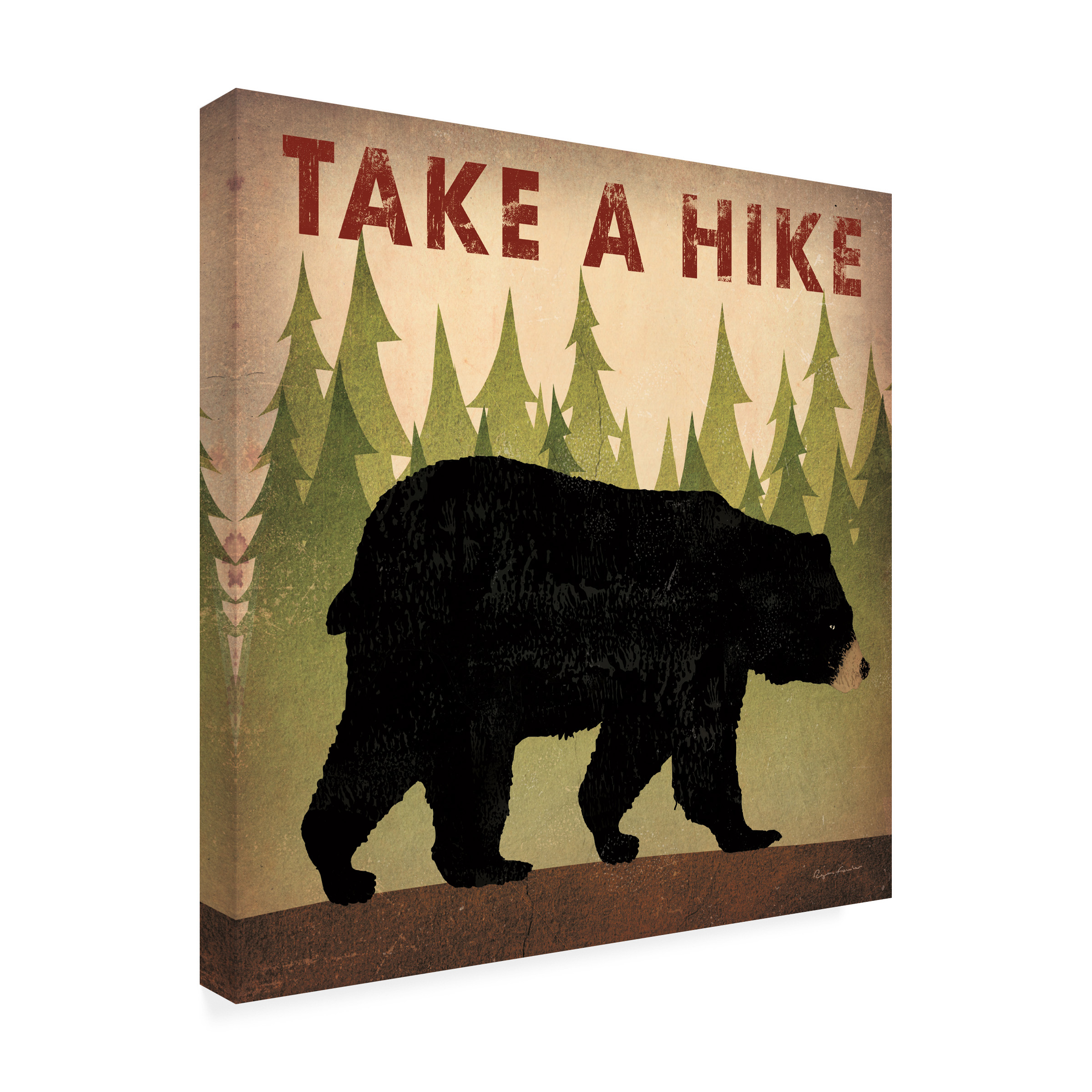 Ryan Fowler 'Take A Hike Black Bear' Canvas Art