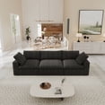 thumbnail image 4 of Sdorens Free Convertible Sectional Sofa Modular Couch,Modern Linen Fabric Sofa for Living Room,Apartment and Small Space,3-Seat Sofa,Black, 4 of 25
