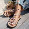 thumbnail image 2 of Mepaouo Summer Sandals for Women 2025 Bohe Beach Vintage Wedge Sandalias Wide Width Dressy Shoes, 2 of 9
