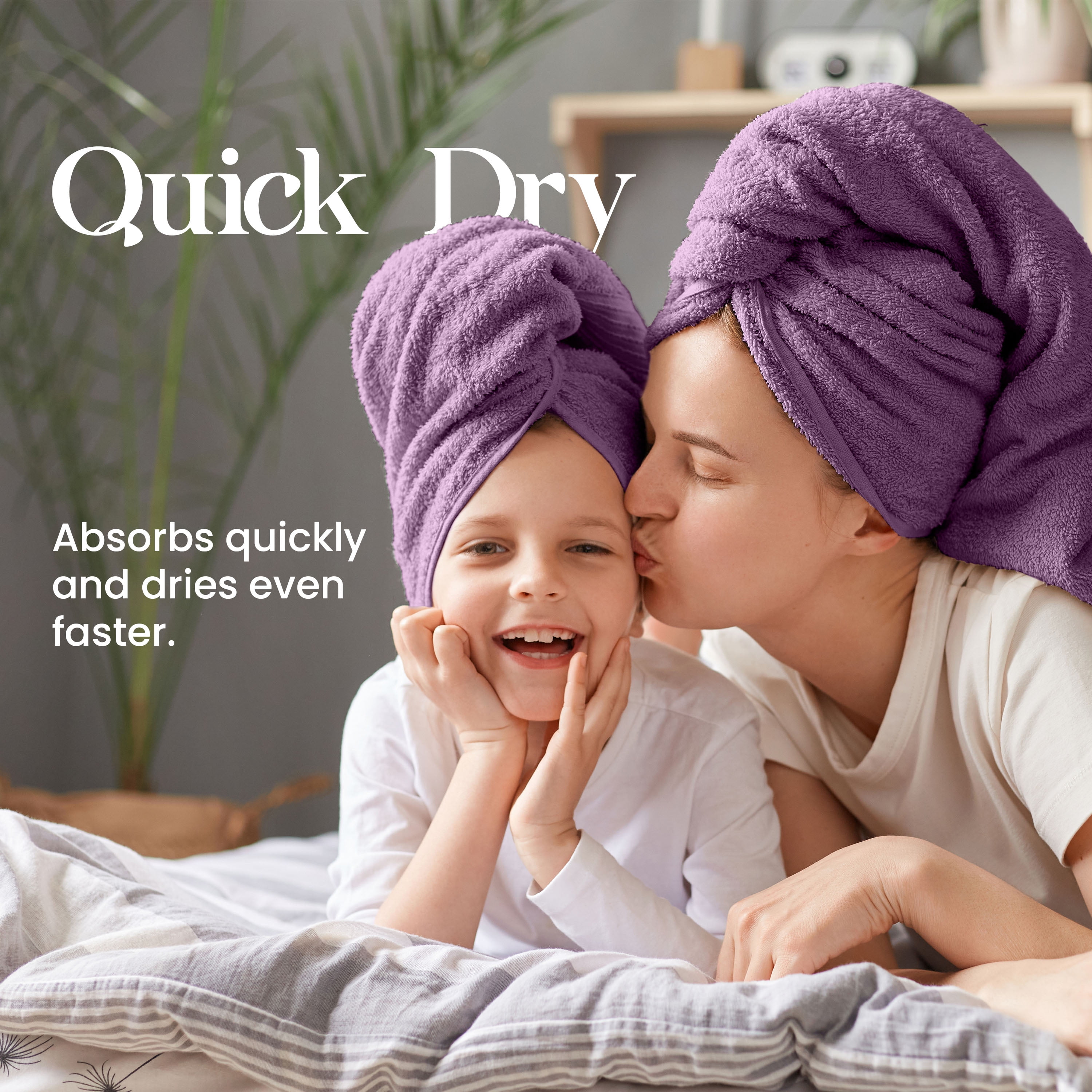 Utica 6-Piece Towel Set | 100% Cotton Soft & Absorbent Everyday Towels | Plum