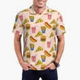 thumbnail image 1 of Balery Hamburger Pizza Camisa Polo de Hombre con Estampado, de Manga Corta y Tejido Medio, Camisa Tipo Golf Polo-Small, 1 of 6