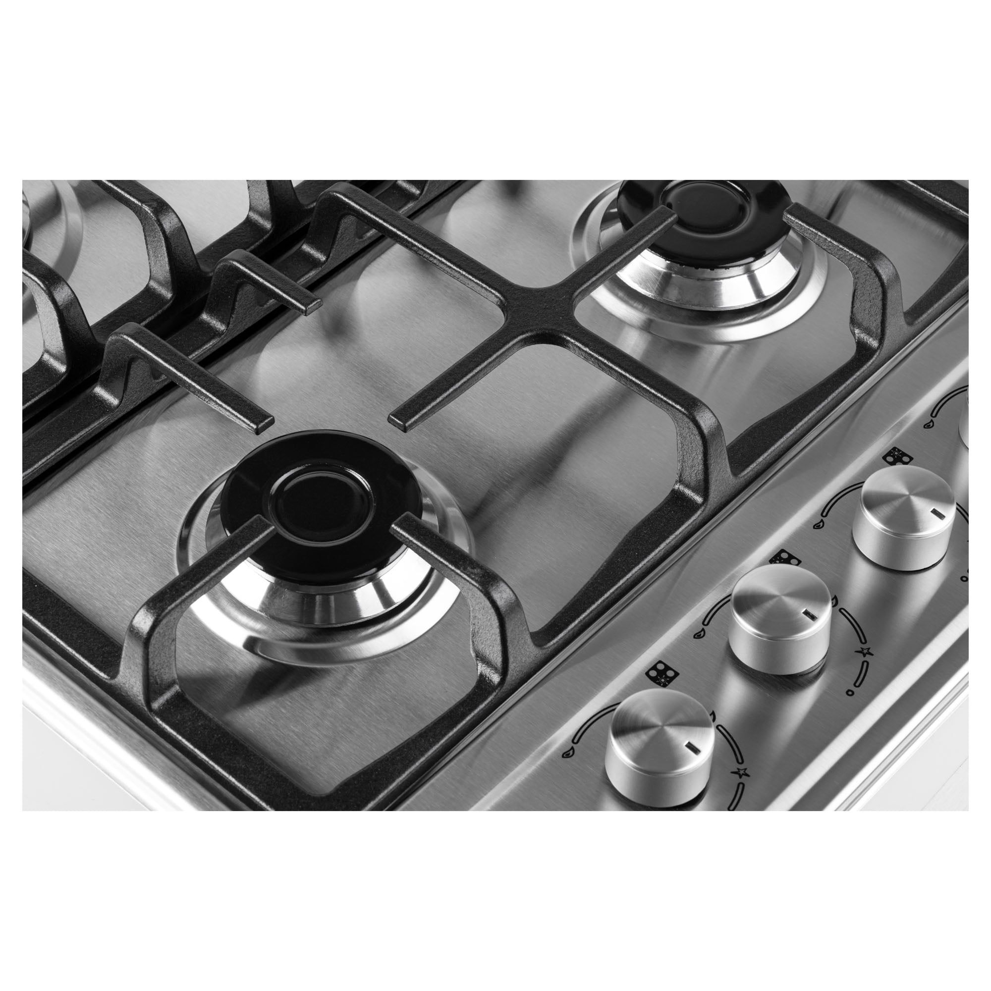 ABBA APPLIANCES 24 In Stainless Steel Gas Cooktop - Cast Iron Grates by