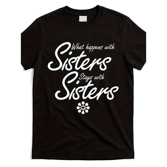 Sisters Trip 2024 T Shirt What Happens with Sisters Stays with Sisters Matching Tees for Women, Funny Christmas Shirts, Mens Graphic T-Shirts, Black T-Shirt, Tshirts for Men, 100%