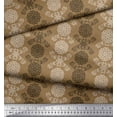 thumbnail image 1 of Soimoi Moss Georgette Fabric Damask Ethnic Decor Fabric Printed Yard 42 Inch Wide, 1 of 3