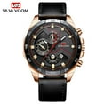 thumbnail image 4 of Vava Voom classic business Mans watches quartz watch luxury men's wrist watch black gold stainless steel waterproof wristwatch, 4 of 10