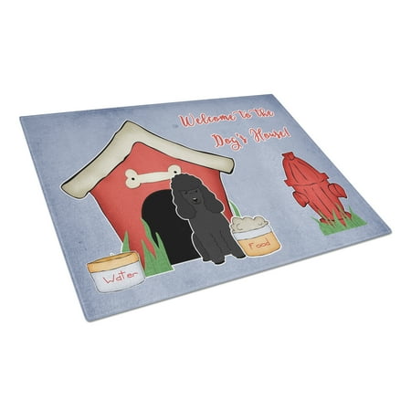 

Caroline s Treasures Dog House Collection Poodle Black Glass Cutting Board Large