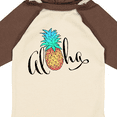 thumbnail image 4 of Inktastic Aloha- in cursive with pineapple rainbow colors Boys or Girls Long Sleeve Baby Bodysuit, 4 of 5