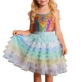 thumbnail image 1 of MIASHUI Girls Ballet Skirt Tiered Patchwork Ruffles Dance Party for Kids Toddler Children Blue,7-8 Years, 1 of 6