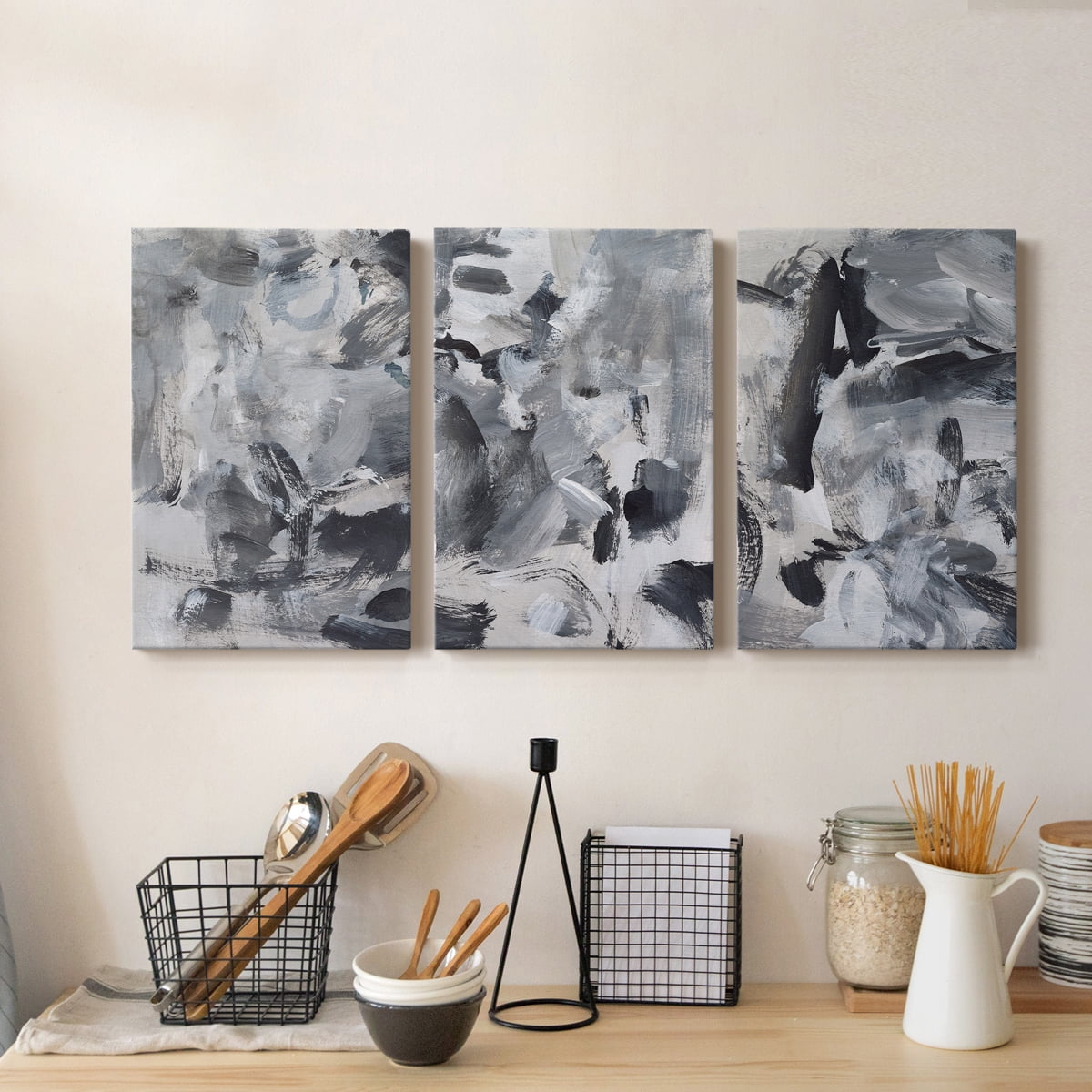 Black & White Mix I Premium Gallery Wrapped Canvas - Ready to Hang - 40 x 60 Each