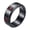Black, variant on HIJONES Men Women's Stainless Steel Rotatable Ring Dice Game Trendy Band Ring Black Size 10