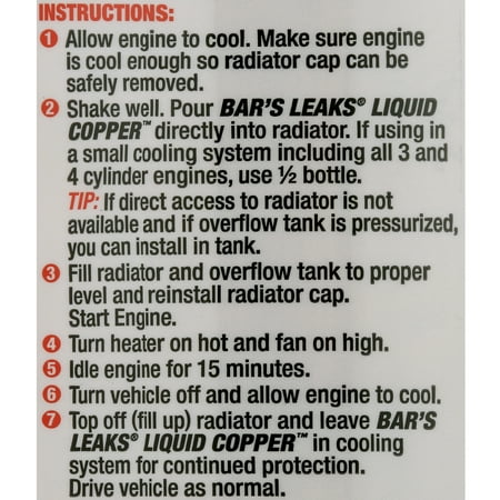 2 pack Bar's Leaks Block Seal Liquid Copper Coolant Leak Fix, 18 oz