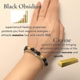 thumbnail image 2 of Pulsera de riqueza de obsidiana negra Feng Shui de hematita. Pulseras de cuentas para mujeres y hombres. Pulsera de citrino buena suerte Feng Shui para hombres y mujeres, 2 of 5