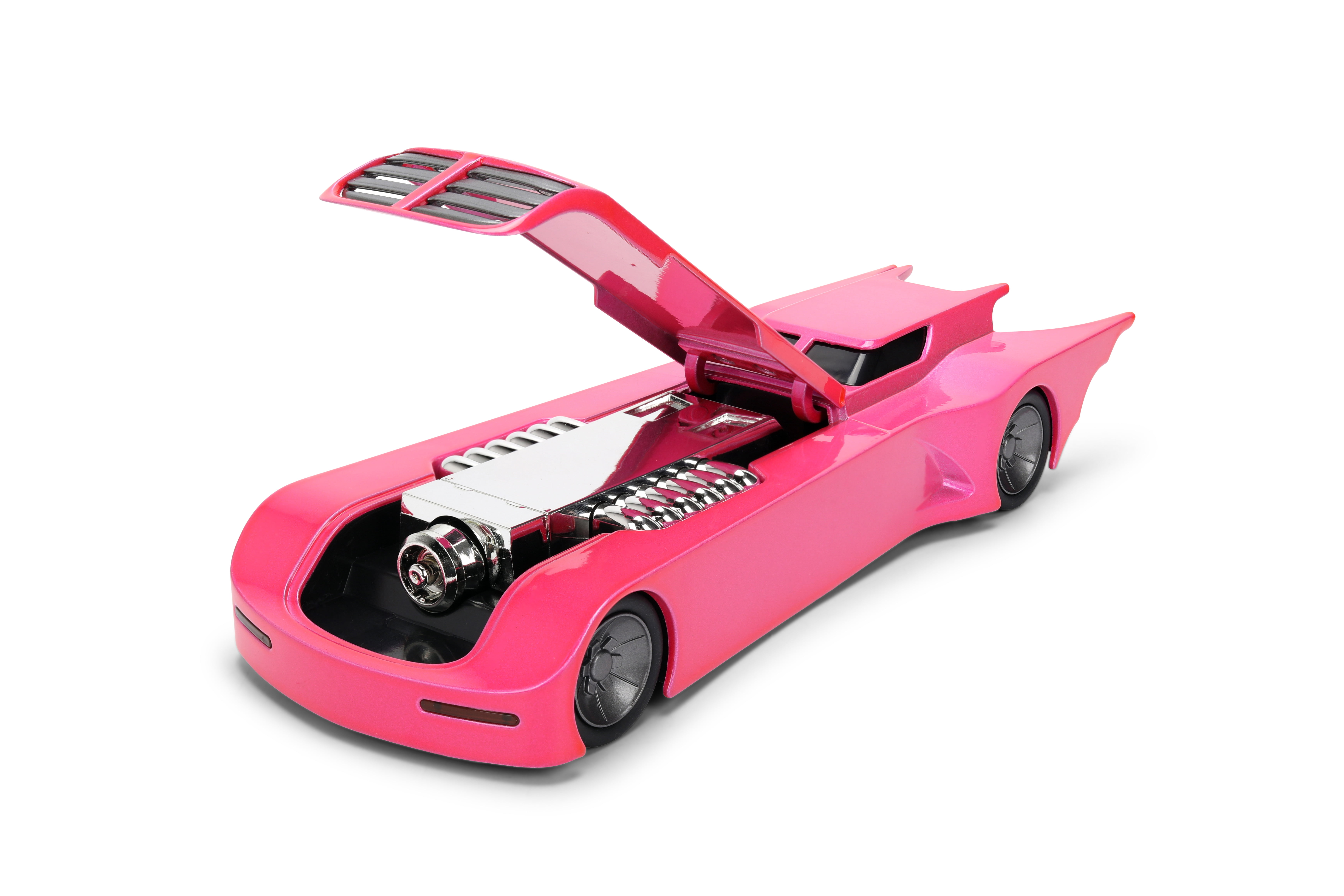Jada Toys Pink Slips Batman The Animated Series Batmobile , 1:24 Scale, Die-cast Car, Model Vehicles(Pink)