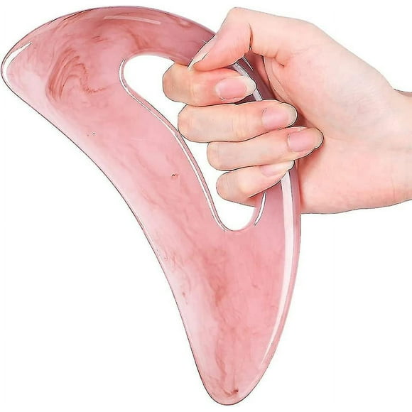 Gua Sha Massage Tool With Handle (resin) Larger Guasha Scraping Tool For Back Neck Face Leg Massage, Lymphatic Drainage, Cellulite Remove