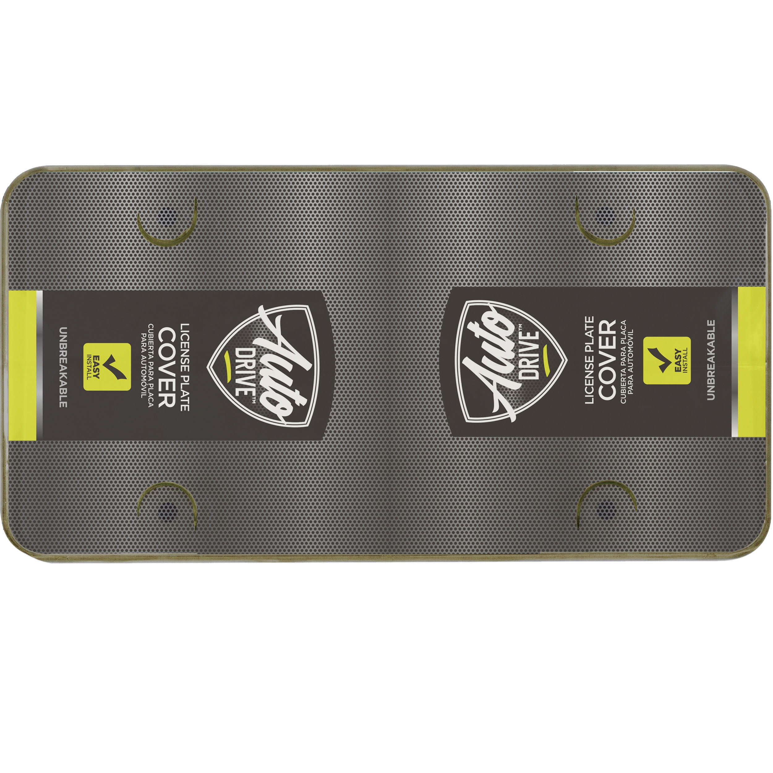 (2 pack) Auto Drive Smoke Unbreakable Domed License Plate Shield