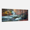 thumbnail image 2 of Designart 'Autumn Mountain Waterfall Long View' Metal Wall Art, 2 of 3