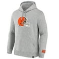 thumbnail image 2 of Men's Fanatics  Heather Gray Cleveland Browns Legacy Fleece Pullover Hoodie, 2 of 7