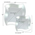 thumbnail image 5 of Smarty 10" Clear Square Wave Disposable Plastic Dinner Plates 120ct, 5 of 7