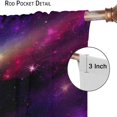 thumbnail image 6 of Galaxy Starry Night Curtains for Kids, Universe Fantasy Nebula Window Treatments for Living Room Outer Space Star Cosmos Blockout Window Drapes for Boys Girls Bedroom 84x84in, 6 of 6