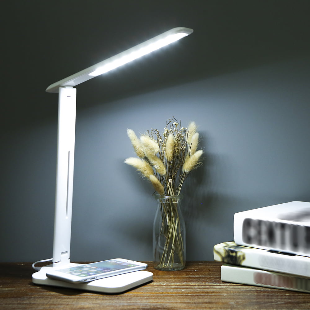 LED Desk Lamp with Wireless Charging USB Charging Port Night Light