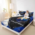 thumbnail image 4 of jejeloiu Volleyball Sport Bed Sheets,Boys Ball Game King Sheets For Kids 4pcs, 4 of 7