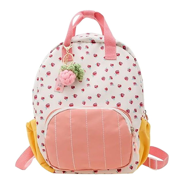 Oficina y papelería Mochila infantil Mochila con estampado de fresas para bebé Mochila escolar para niño