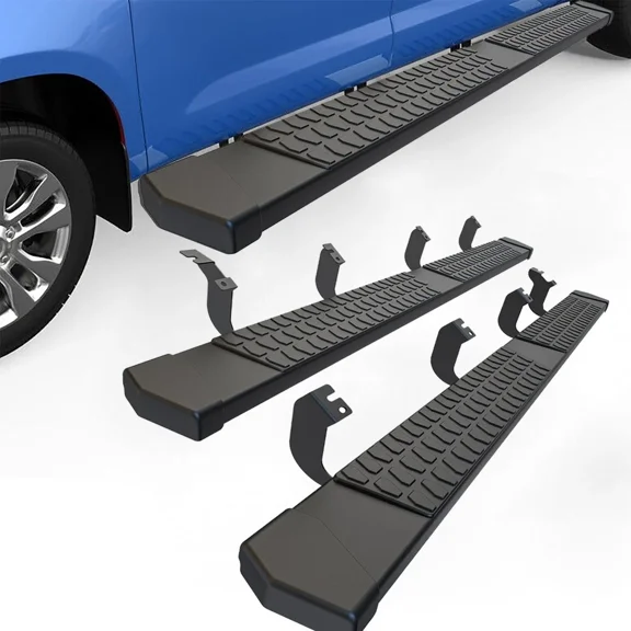 6" Aluminum Running Boards for 2022-2026 Toyota Tundra Crew Max Cab, Anti-Slip Side Steps Nerf Bars, Black Powder Coated