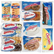 Hostess Variety Pack | Honey Buns, Coffee Cake, Donettes, Cakes, and Danish