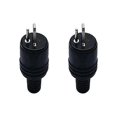thumbnail image 3 of 2 piezas de adaptadores de audio negros para altavoces macho, herramientas de alimentación de señal, mini accesorios, conector DIN con terminales de tornillo de 2 pines, 3 of 5