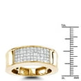 thumbnail image 3 of 14K Mens Natural 1 Ctw Sparking Diamonds Band Princess Cut Ring (Yellow Gold Size 10.5), 3 of 3
