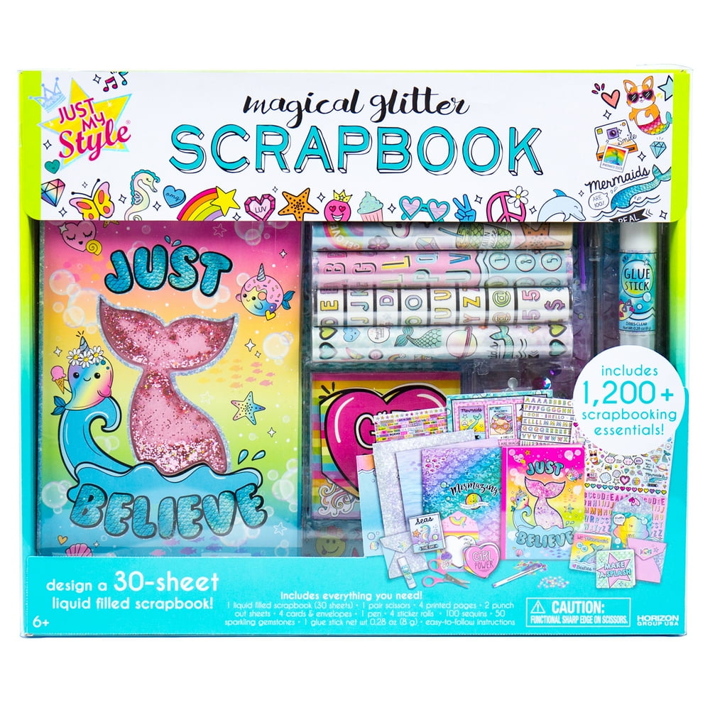 Just My Style Magical Glitter Scrapbook Set, Arts & Crafts, 6