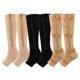 thumbnail image 2 of Calcetines de compresión médica con cremallera de 15-20 mmHg para mujeres y hombres, hasta la rodilla, punta abierta, soporte firme, medias graduadas para venas varicosas, edemas, hinchazón,, 2 of 8