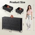 thumbnail image 3 of GALAXHERO Farmhouse Dresser for Bedroom, 51.18'' Wide 7 Drawer Wood Dresser, Black TV Stand for 65 inch TV, Wooden Chest of Drawers for Bedroom, Modern Clothes Organizer for Living Room, Hallway, 3 of 8