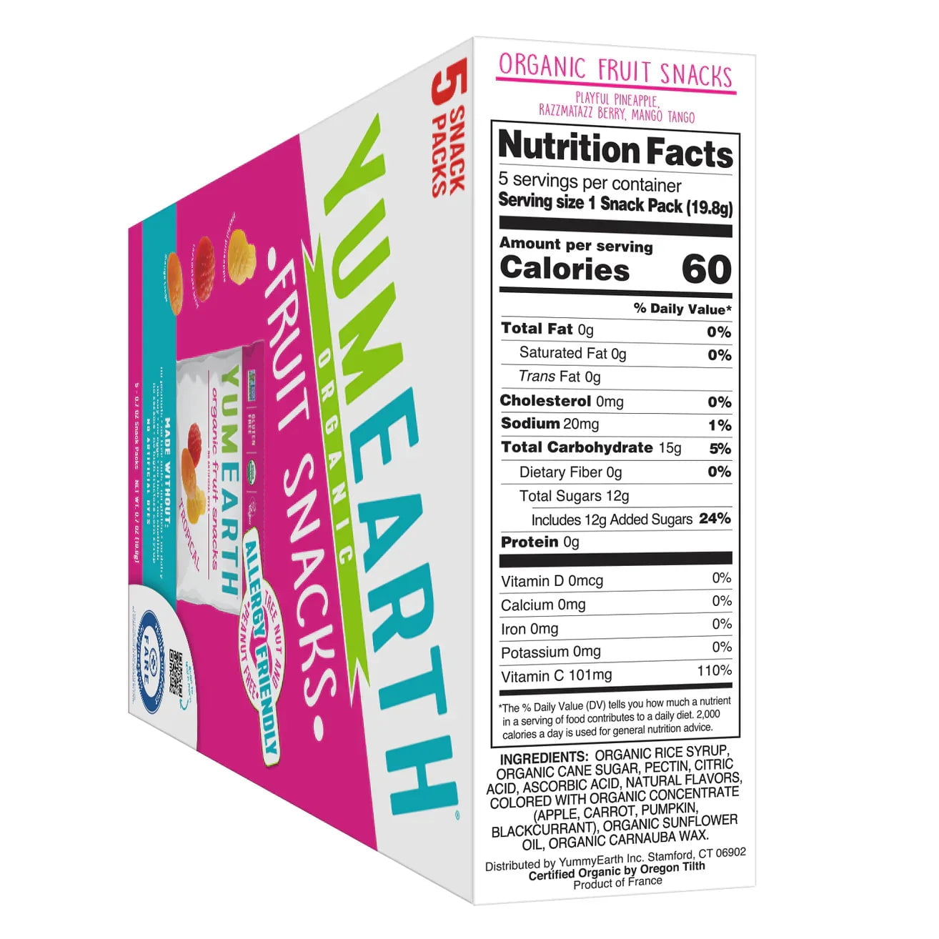 OG2 YUM FRUIT SNK TROPCL ( 6 X 3.5 OZ )