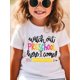 thumbnail image 1 of "Watch Out! Preschool Here I Come" Letter Print Creative T-Shirts, Soft & Elastic Comfy Crew Neck Short Sleeve Tee, Girls' Summer Tops, 1 of 6
