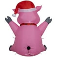 thumbnail image 4 of Christmas Inflatable Pink Pig with Santa Hat, 4 of 6