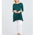 thumbnail image 2 of LoveByCho 3/4 Sleeve Button Placket Rayon Spandex Top, 2 of 5