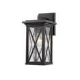 thumbnail image 1 of Z Lite 583S-BK 12 Pouces Brookside 1 Applique Extérieure Noire Claire, 1 of 1