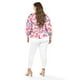 thumbnail image 3 of Blusa estampado floral Roman Fashion /Tallas Extras, 1899 (Rosa /Flores) rosa 40, 3 of 5