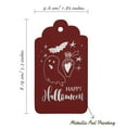 thumbnail image 5 of Inkdotpot Real Silver Foil Happy Halloween Halloween Tags Favor Hang Paper Tags 50 Pack, 5 of 6