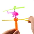 WANGJIAOID Mini Assembled Handle Pull Ruler Aircraft Power Helicopter